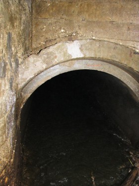 Подземный водоотвод с очистных сооружений