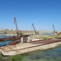 Заброшенная часть Капчагайского речного порта