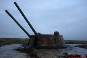 Береговая батарея 180-мм орудий МБ-2-180 на острове Кильдин