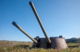 Береговая батарея 180-мм орудий МБ-2-180 на мысе Сеть-Наволок