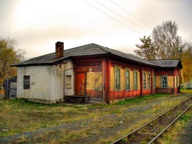 Станция «Синячиха» Алапаевской узкоколейной железной дороги